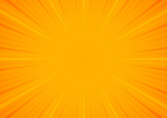 Wall Mural - Orange sunburst pattern background. Summer banner