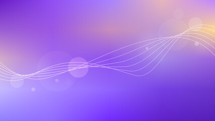 Poster - Abstract Blended Gradients Background with Bokeh Lights, Purple Lights with Wavy Lines