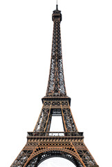 eiffel tower isolated on white