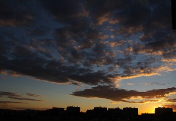 view of cloudy sky during sunset 