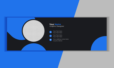 modern and minimalist email signature or email footer template