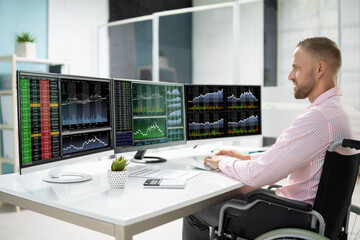 Aufkleber - Man Trading Stock Market Exchange Online