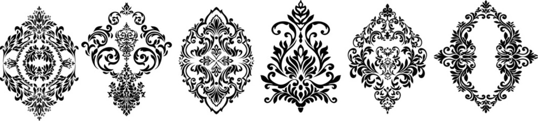 Poster - Set of Baroque Design Elements and Ornaments