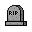 Pixel Illustration of a grave