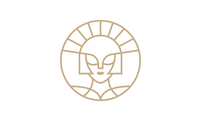  icon logo of luxury traditional queen 