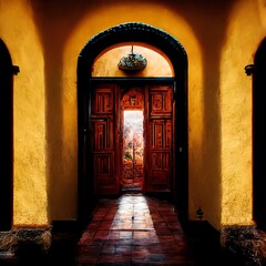 Wall Mural - Traditional Latin American House Entrance