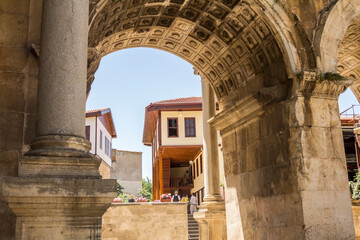 Wall Mural - Antalya, Turkey, July 2022: View of Hadrian's Gate in old city of Antalya Turkey	