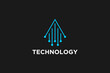 Rocket circuit logo design modern technology internet icon symbol
