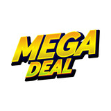 Fototapeta  - Mega deal label sticker for product announcement.