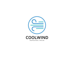 Wall Mural - Cool wind logo design illustration