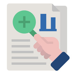 Sticker - scrutinizing data icon