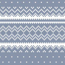 Winter Knitting Seamless Pattern Vector. Scandinavian Traditional Knitwear.