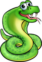 Wall Mural - Cartoon Snake Cobra