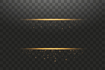 Wall Mural - glow isolated gold transparent effect, lens flare, explosion, glitter, line, sun flash, spark and st