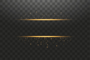 Wall Mural - Glow isolated gold transparent effect, lens flare, explosion, glitter, line, sun flash, spark and stars. For illustration template art design, banner for Christmas celebrate, magic flash energy ray