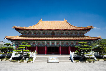 Wall Mural - Building view of the Kaohsiung city Temple of Confucius in Taiwan, It is a building resembling a palace in northern China.