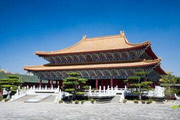 Wall Mural - Building view of the Kaohsiung city Temple of Confucius in Taiwan, It is a building resembling a palace in northern China.