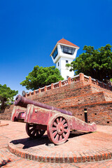 Wall Mural - The building view of the Anping Old Fort in Tainan, Taiwan which is the earliest fortress building in Taiwan.