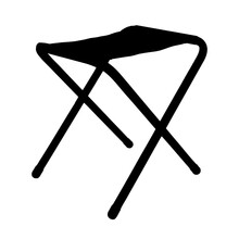 Camping Portable Chair Silhouette Icon