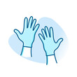 © Dosis - laboratory gloves - flat design icon