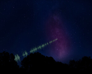 Wall Mural - Signal from space reaching earth
