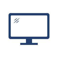 Poster - Glossy TV icon. Television. Home appliance. Vector.