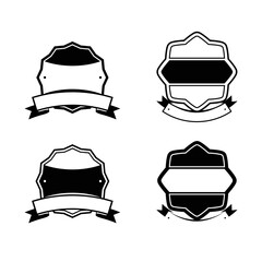 Poster - collection of retro stickers label design
