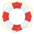 Cartoon lifebuoy. Marine safety symbol. Life saver