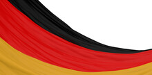 Germany Flag Of Silk With Copyspace For Your Text Or Images And White Background -3D Illustration