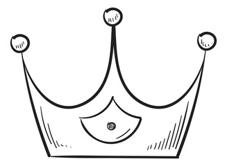 Poster - Crown icon. Cute fairytale tiara. Royal power emblem