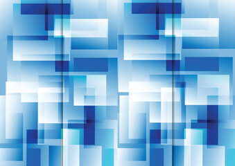 Wall Mural - Abstract vector geometric modern blue gradient color background design