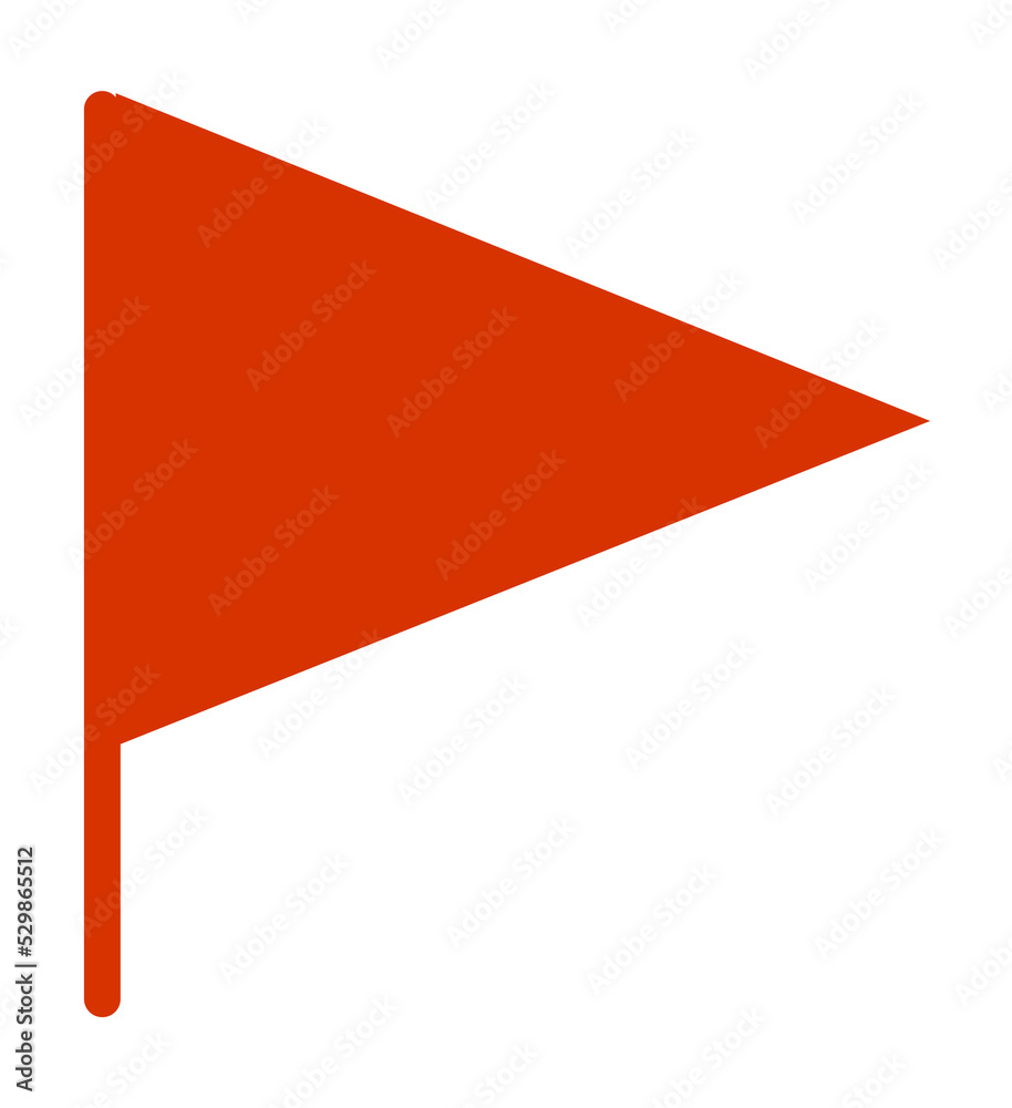 Red triangle flag icon. Important mark. Target symbol Stock ...