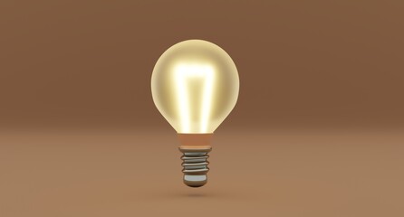 Aufkleber - 3d rendering light bulb