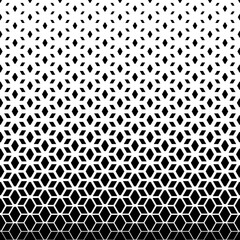 Poster - Halftone seamless pattern. Repeated geometric gradient. Black geometry pattern on white background. Repeating gradation design for print. Repeat hexagon printed. Abstract printing. Vector illustration