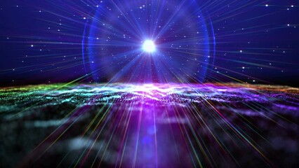 Wall Mural - space abstract light flare 4k