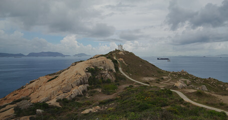 Canvas Print - Hiking trail in Hong Kong po toi island