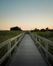 Boardwalk Trail At Sunset, Fire Island, New York
