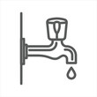 Tap Water simple line icon