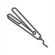 Hair Straightener Styling simple line icon