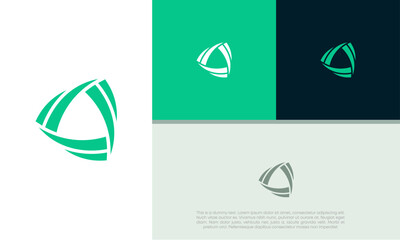 Wall Mural - Innovative high tech logo template. Template label for blockchain technology. Technology Logo.