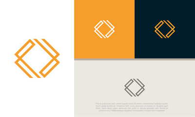 Wall Mural - Innovative high tech logo template. Template label for blockchain technology. Technology Logo.