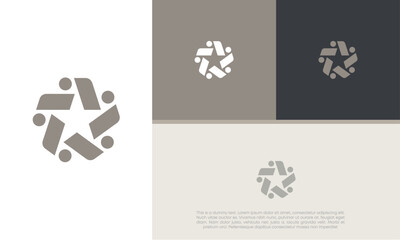 Wall Mural - Innovative high tech logo template. Template label for blockchain technology. Technology Logo.