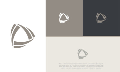 Wall Mural - Innovative high tech logo template. Template label for blockchain technology. Technology Logo.