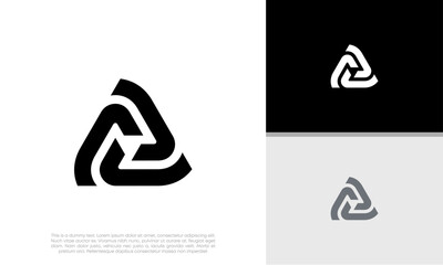 Wall Mural - Innovative high tech logo template. Template label for blockchain technology. Technology Logo. Initials A logo design.	