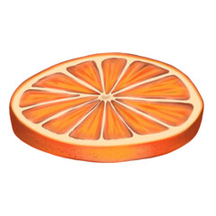 Wall Mural - Bright orange slice digital illustration. Christmas decoration.