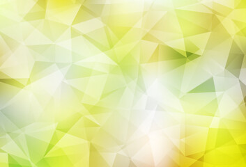 Wall Mural - Light Green, Yellow vector polygonal background.