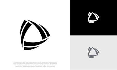 Wall Mural - Innovative high tech logo template. Template label for blockchain technology. Technology Logo.