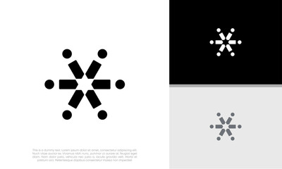 Wall Mural - Innovative high tech logo template. Template label for blockchain technology. Technology Logo.