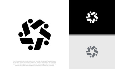 Wall Mural - Innovative high tech logo template. Template label for blockchain technology. Technology Logo.