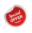 Special offer sticker in flat style on white background. Special offer sticker, great design for any purposes. Discount banner promotion template. Business icon. Flat vector.